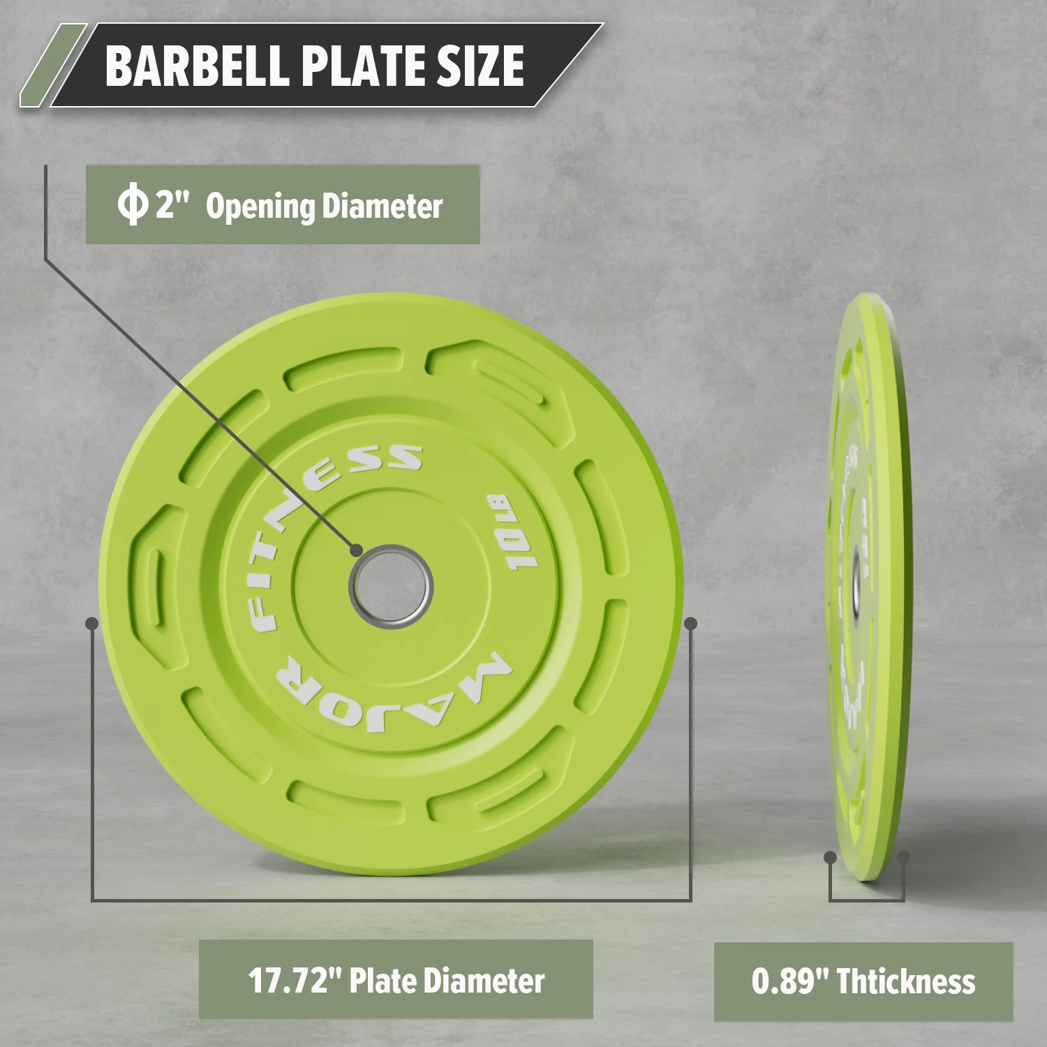Major Fitness Color Grip Low Bounce Bumper Plates - Image 12
