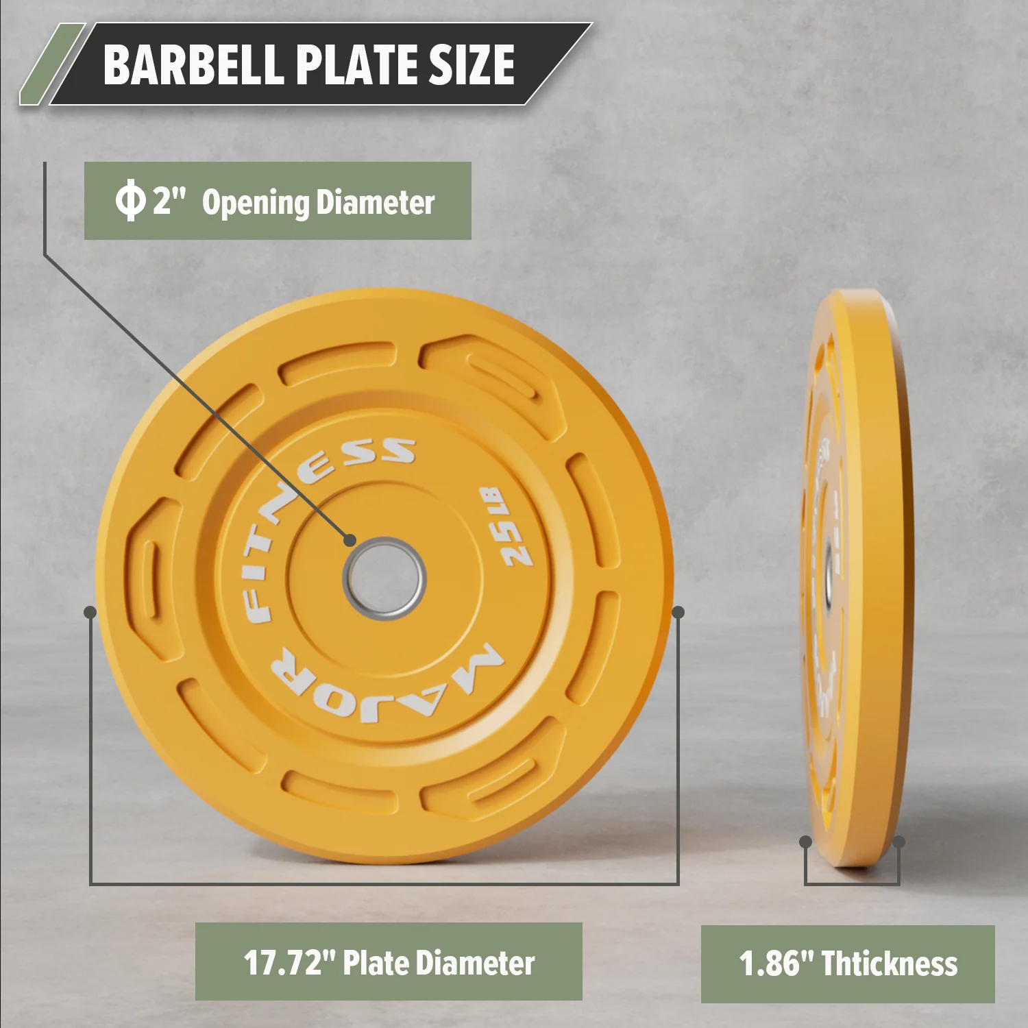 Major Fitness Color Grip Low Bounce Bumper Plates - Image 14