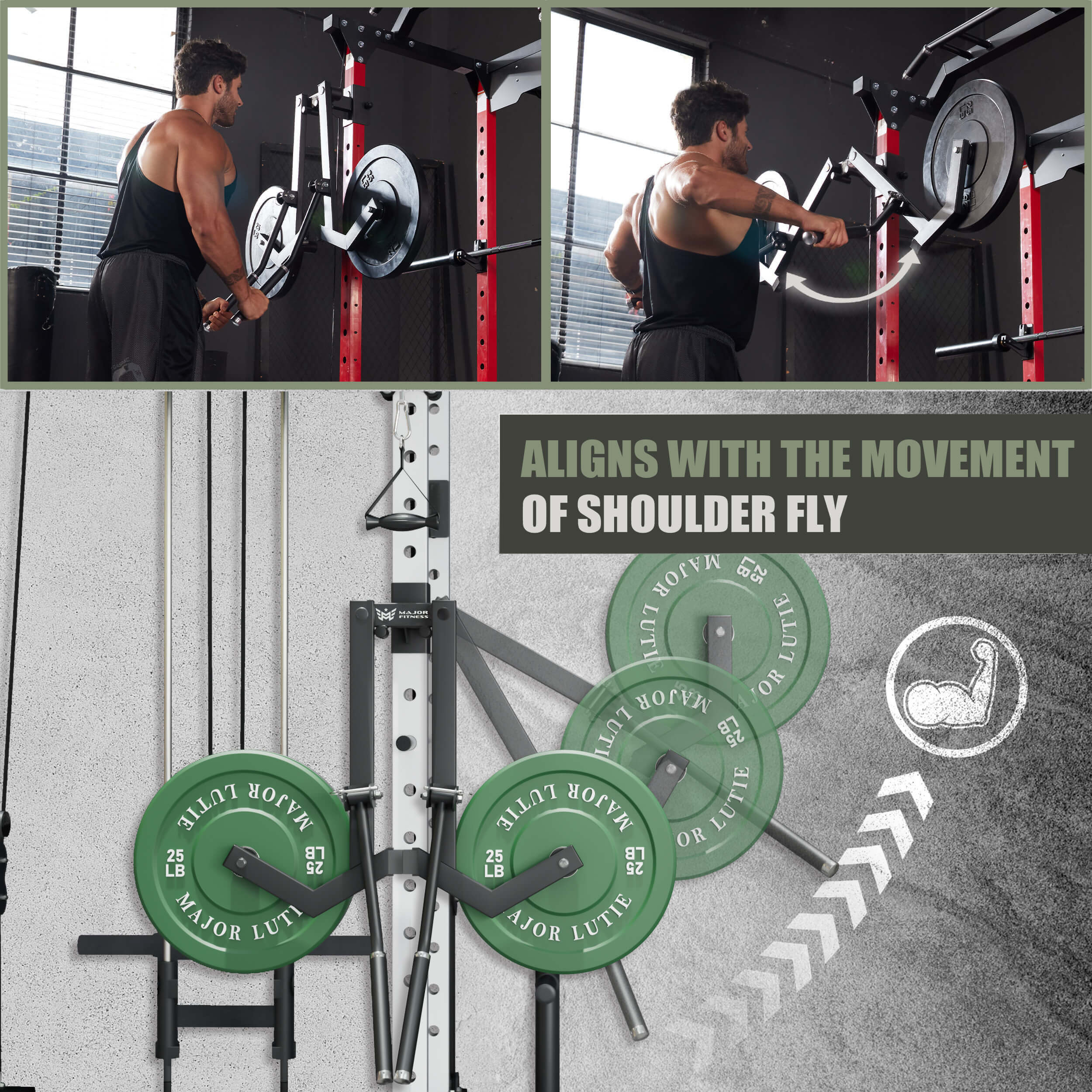 Major Fitness Shoulder Lateral Raise Attachment - Image 4